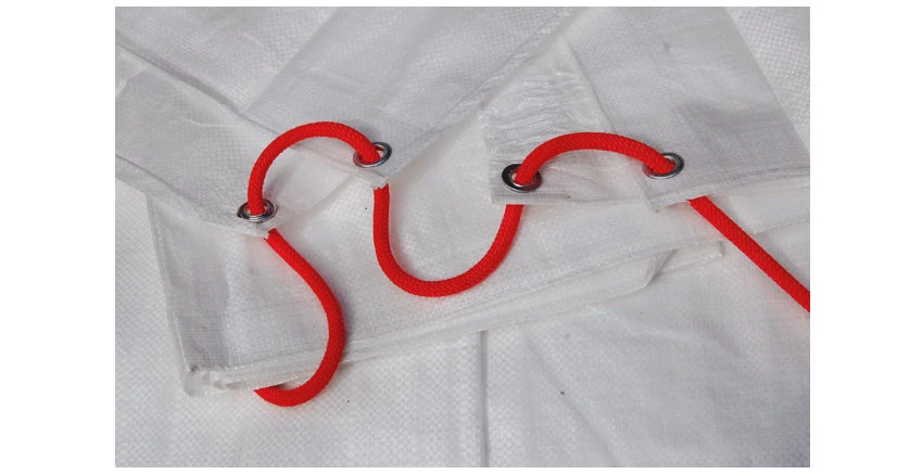 Abdeckplane Weiß Mit Ösen - 150g, 8x10 Meter 5 Abdeckplane Weiß Mit Ösen - 150g, 8x10 Meter – Bild 3