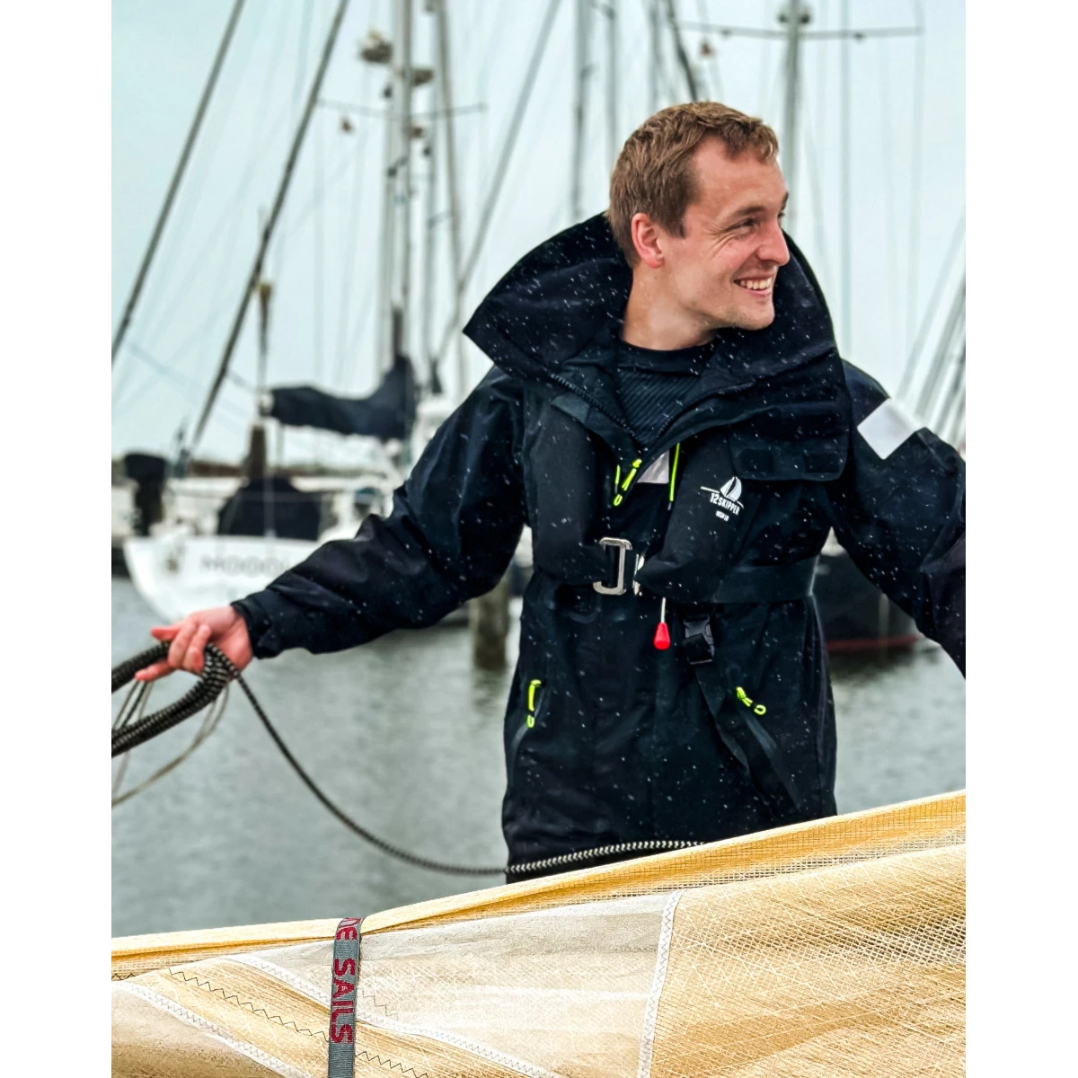 12skipper Magellan Offshore Segeljacke Unisex Schwarz, Größe XS 14 12skipper Magellan Offshore Segeljacke Unisex Schwarz, Größe XS – Bild 12