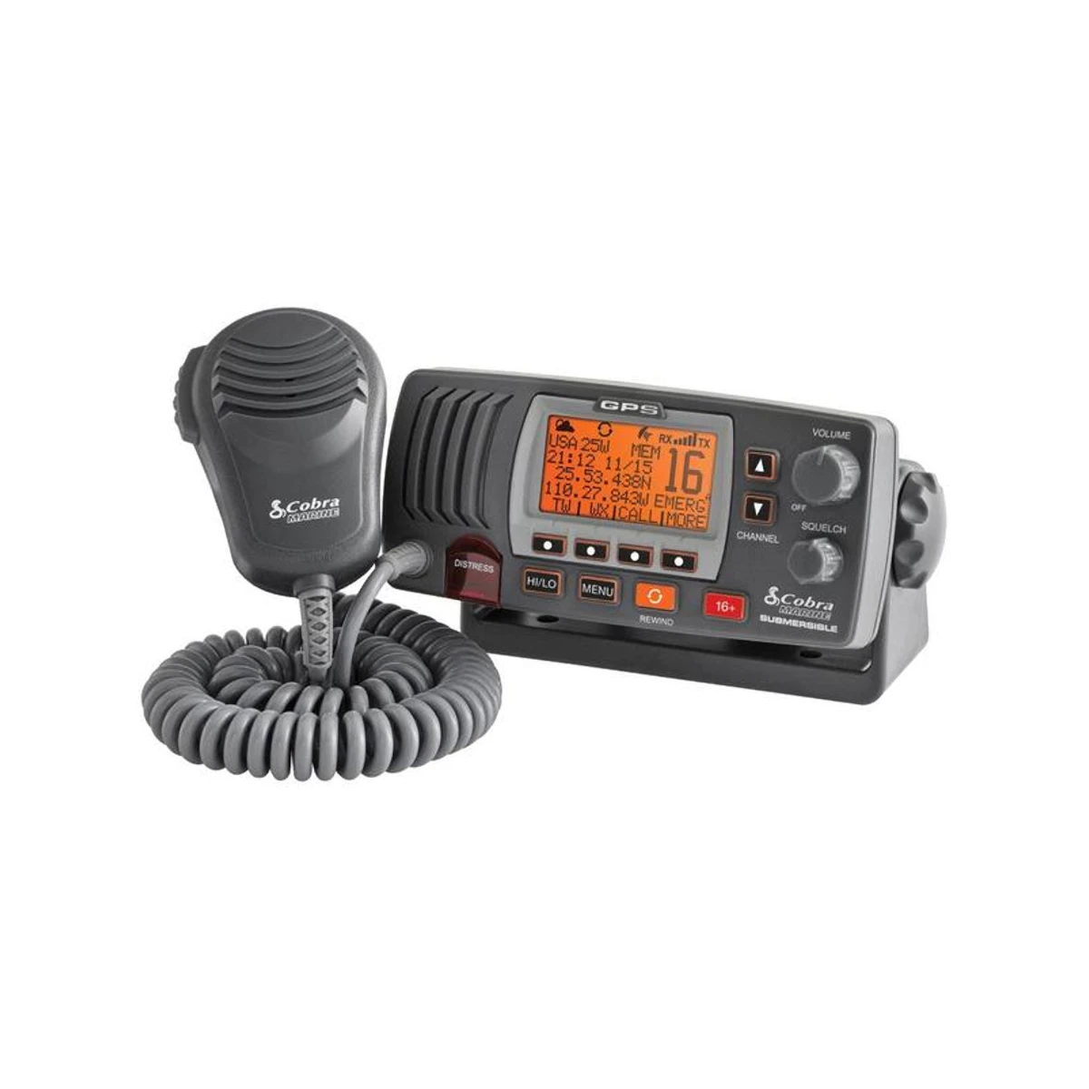 Cobra MRF77 UKW Einbaufunkgerät Grau 4 Cobra MRF77 UKW Einbaufunkgerät Grau – Bild 2