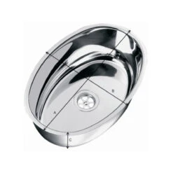 Plastimo Einbauspüle Oval 36x24 Cm Inox