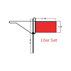Roter Windfahnen-Verklicker - Regatta - 10er Set