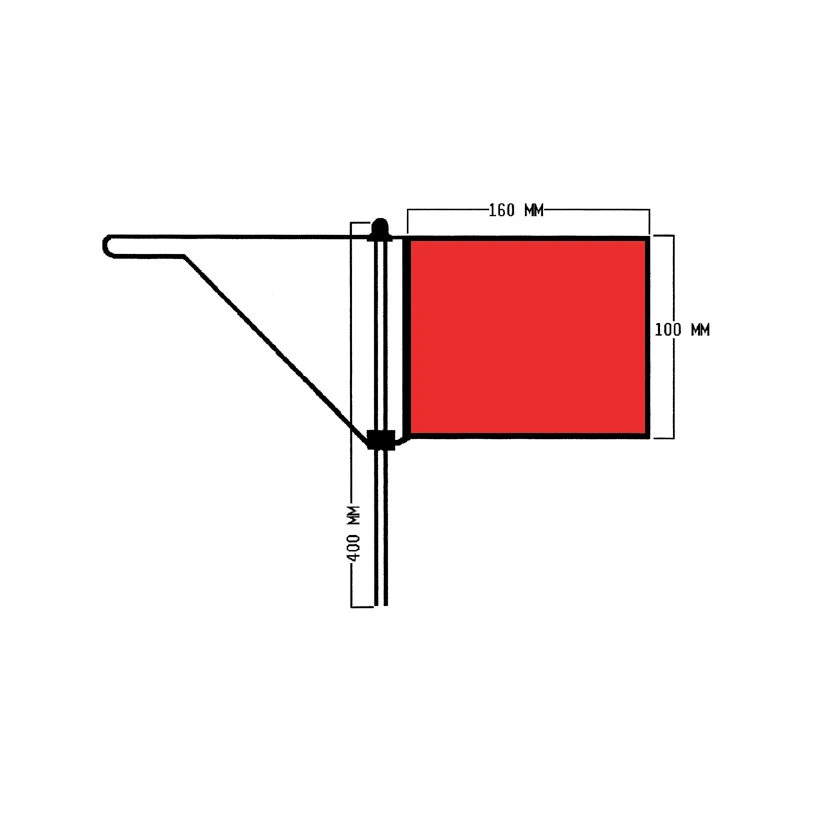 Roter Windfahnen-Verklicker - Groß 3 Roter Windfahnen-Verklicker - Groß