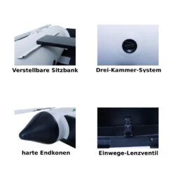 Talamex Aqualine QLS250 Schlauchboot Mit Lattenboden, Länge 2,50m, Grau -12 Seemeilen talamex aqualine detail 1 jpg