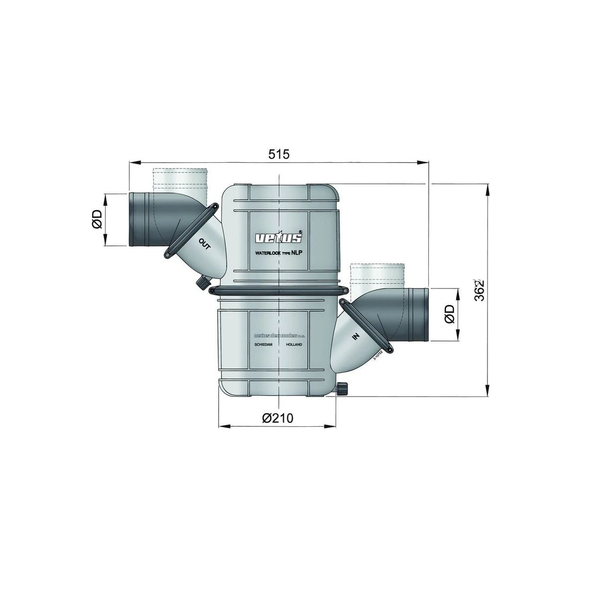 Vetus 2 Phasen Wassersammler Für Auspuffschläuche Mit 50mm Innendurchmesser 4 Vetus 2 Phasen Wassersammler Für Auspuffschläuche Mit 50mm Innendurchmesser – Bild 2