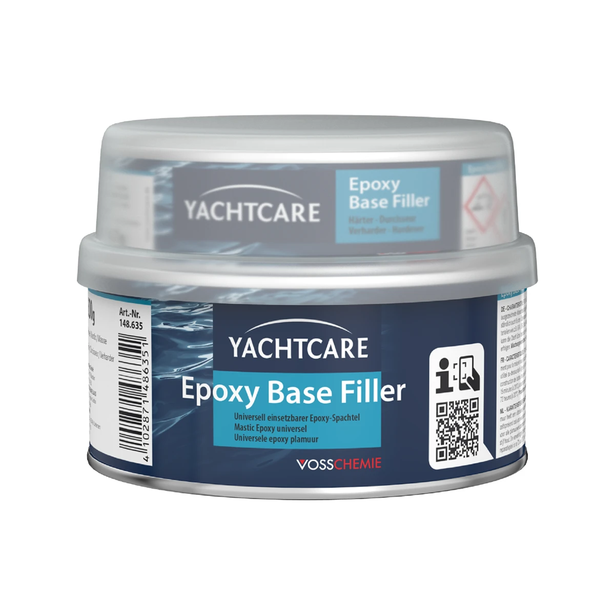 Yachtcare Epoxy Base Filler 2K Spachtelmasse Hellgrau - 500g 3 Yachtcare Epoxy Base Filler 2K Spachtelmasse Hellgrau - 500g